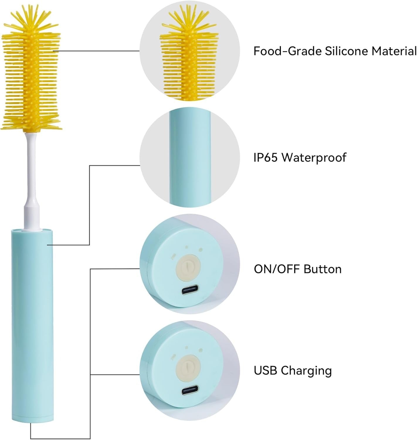 Electric Bottle Cleaning Brush