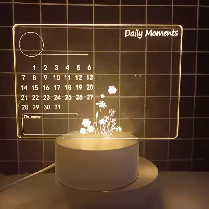 Note Board Night Light DIY Creative Led USB Message With Pen