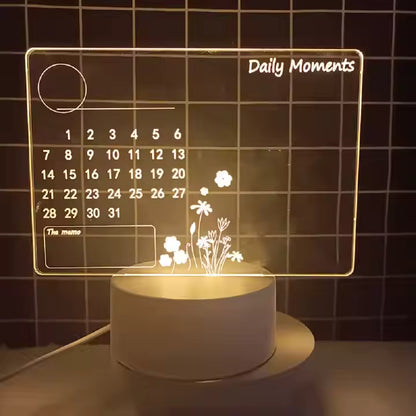 Note Board Night Light DIY Creative Led USB Message With Pen